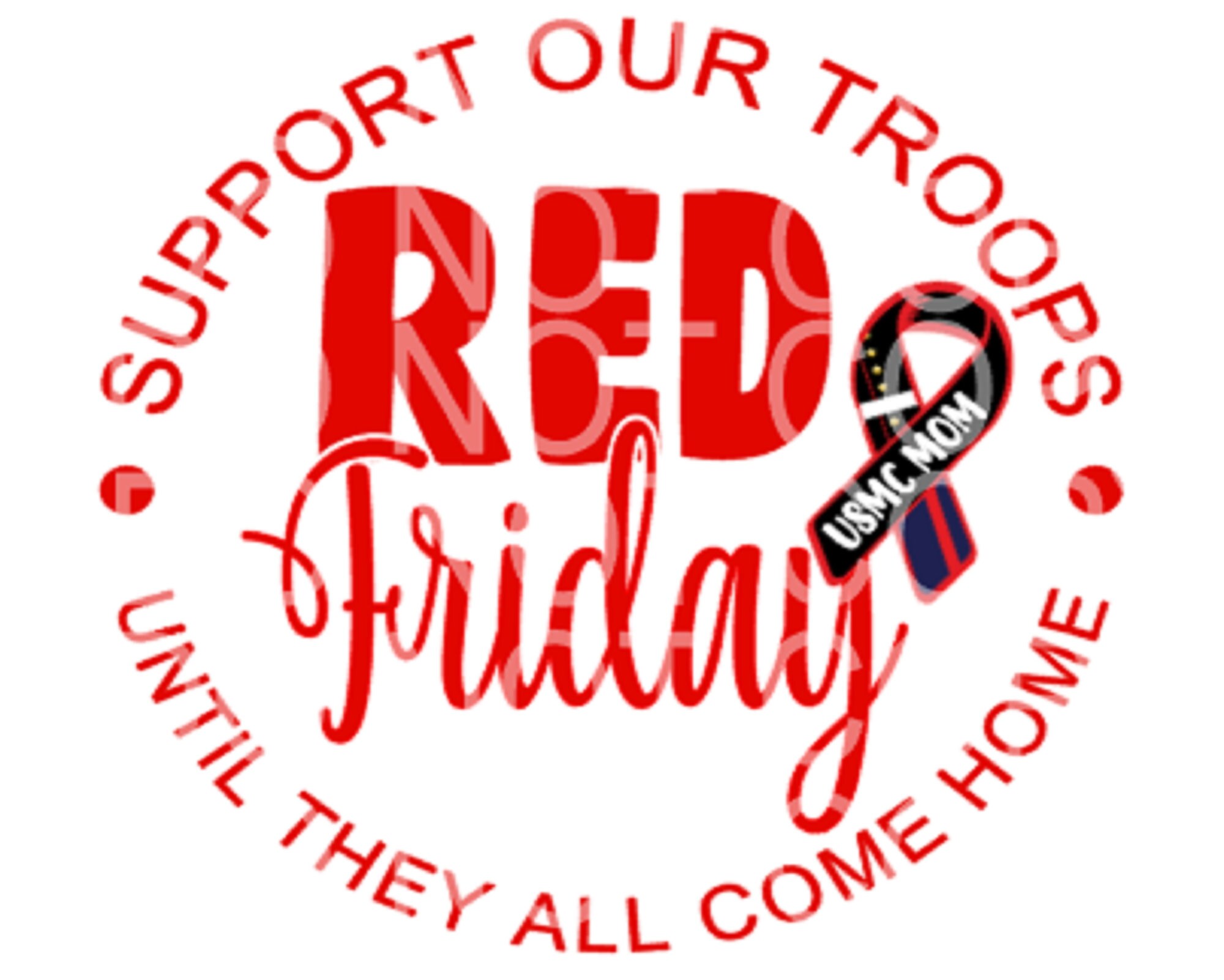 Red Friday / Support Our Troops / PNG Digital Download Etsy