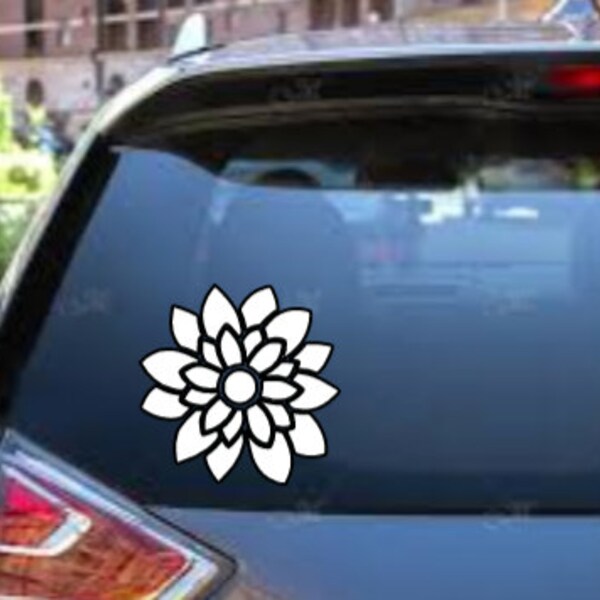 Custom Flower Decals, Daisy Decal, Sunflower Decal, Zinnia Decal, Dahlia Decal, Flower Laptop Decal, I-pad Decal, Flower Stickers