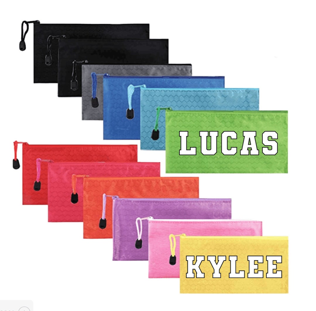 Assignment Pouch Back-to-school Pouches, Custom Name Pencil Pouch, Student Pouch, Beach ...