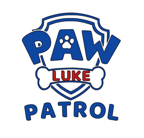 Paw Patrol Sticker Paw Patrol Decal Personalized Paw Patrol Etsy