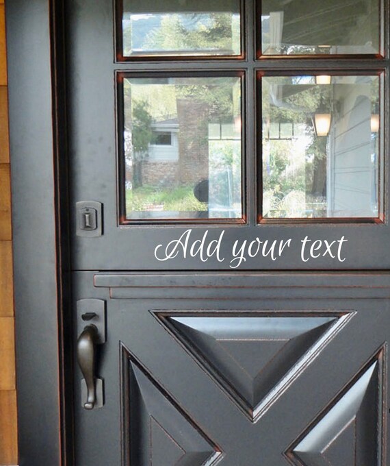 Custom Door Text Vinyl Decal Vinyl Wall Signbedroom Sign Etsy