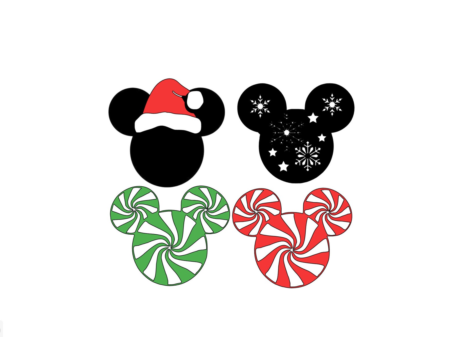 Mickey Head Decal Mickey Head Sticker Christmas Candy Mickey Etsy