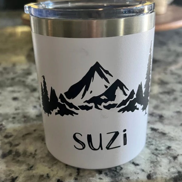 Mountain Decal, Tumbler Decal, Yeti Decal, Cooler Decal, Camper Decal, Mountain Sticker, Tumbler Sticker, Yeti Sticker, Hiking Decal,