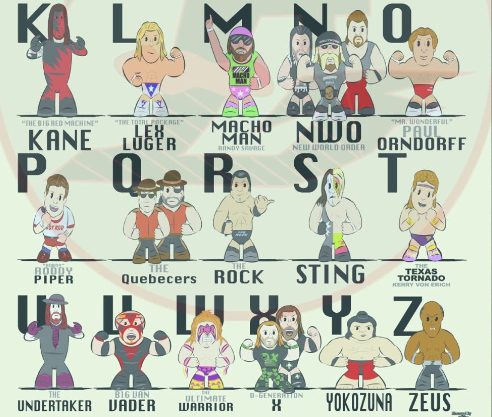 Abc's of Pro Wrestling Etsy