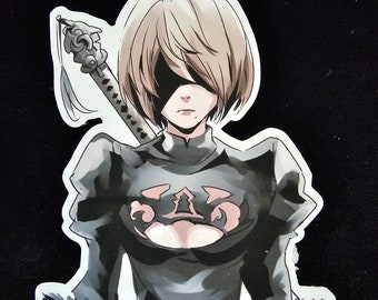 nier automata 2B Aufkleber / Magnet / Aufkleber