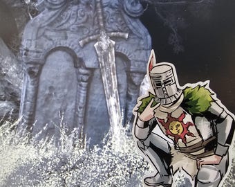 dark souls solaire meme sticker / magnet / decal / acrylic charm 2