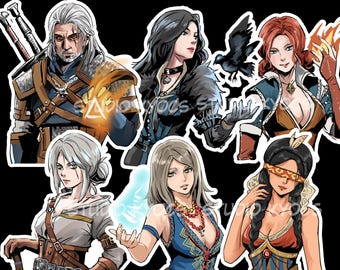 Witcher 3 stickers / magnet / decal / acrylic charm