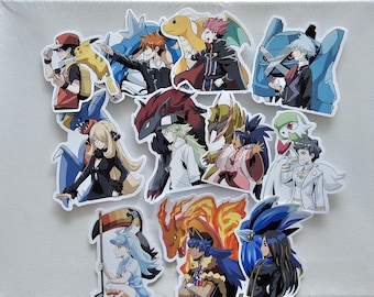 Pokemon champions vinyl stickers / magnet / keychain