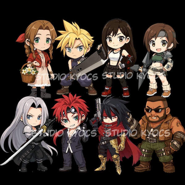 Final Fantasy 7-sticker / magneet / acrylbedel