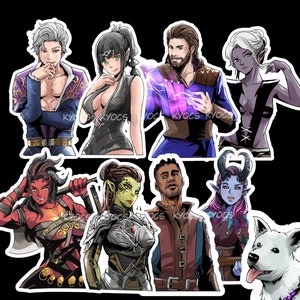 Baldur&#39;s gate 3 sticker / magnet / Acrylic charm set 1