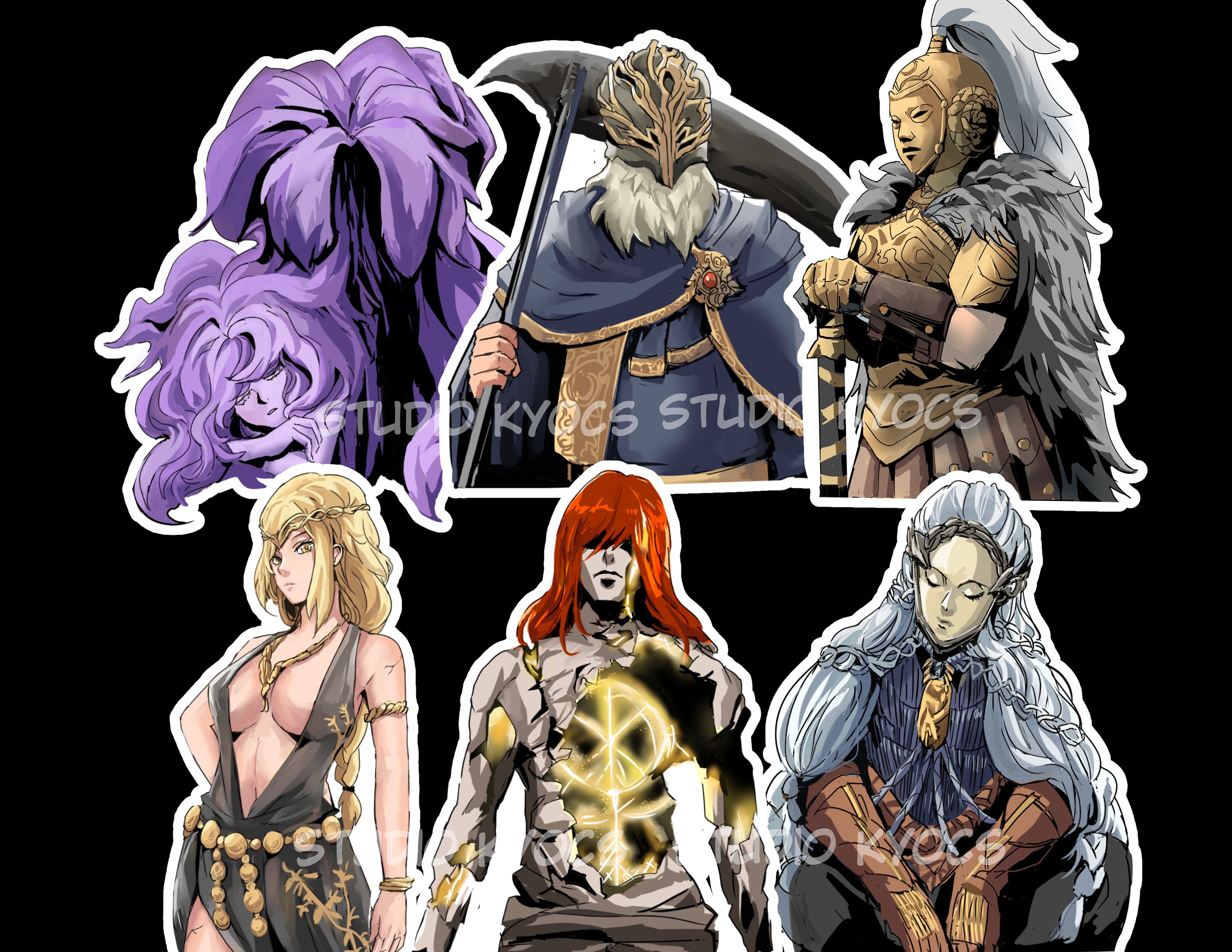 elden ring stickers / magnet / decal /Acrylic charm set 2