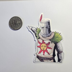 dark souls solaire meme sticker / magnet / decal image 3
