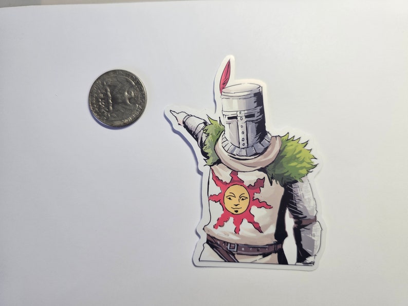 dark souls solaire meme sticker / magnet / decal image 3