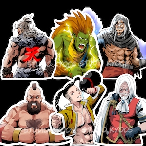 street fighter 6 sticker / magnet / decal set 2