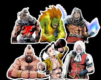 Street Fighter 6 Aufkleber / Magnet / Decal Set 2