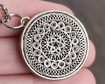 Rare Antique Victorian Silver Chatelaine Thread Holder/Pendant
