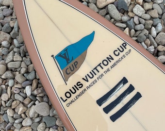 Louis Vuitton Fashion House Handmade Evolution surfboard from Sailing America Cup Challengers