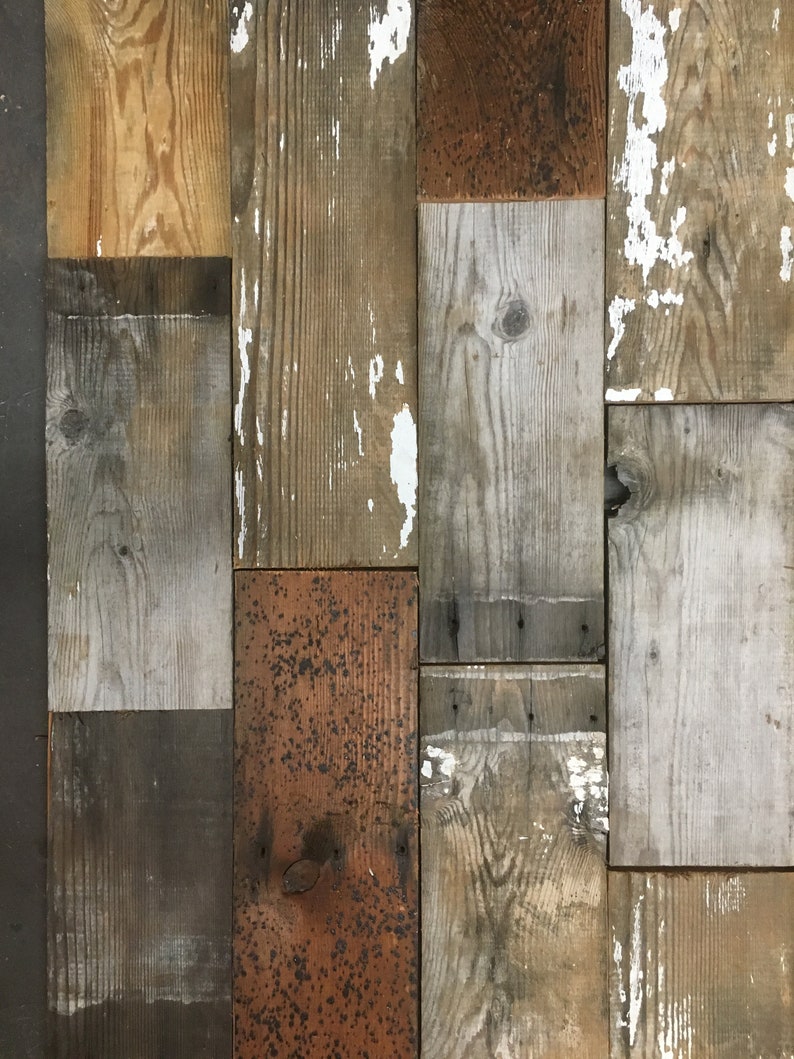 Authentic Shabby Wall Decor Rustic Multi-color Grey Farmhouse SHIPLAP