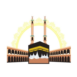 Digital, Kaaba, Hajj, Madina, Makkah, Arabic, PDF, SVG, PNG