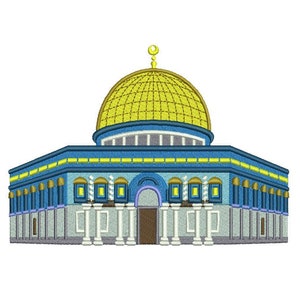 Digital, Al-Aqsa, Arabic, Mosque, Machine Embroidery Design, 4 sizes