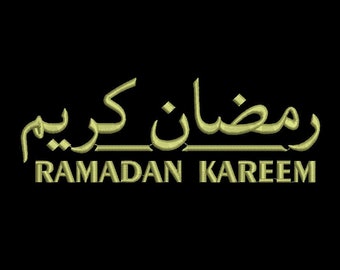 Digital, Ramadan Kareem, Arabic Calligraphy, Machine Embroidery Design, 4 sizes