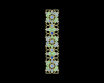 Digital, Arabic Ornament, Machine Embroidery Design, 4 sizes