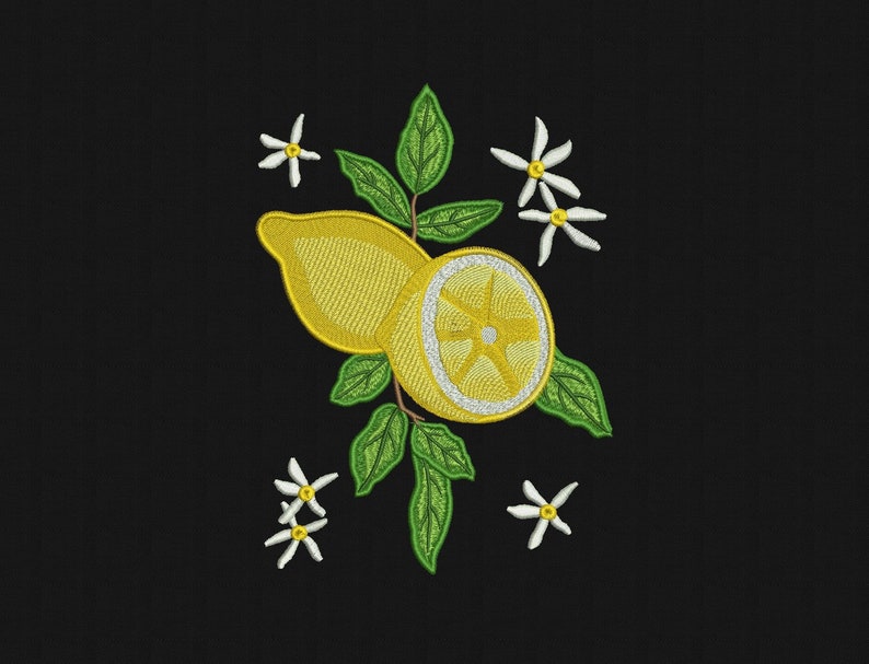 Lemon Tree Machine Embroidery Design 4 Sizes Etsy