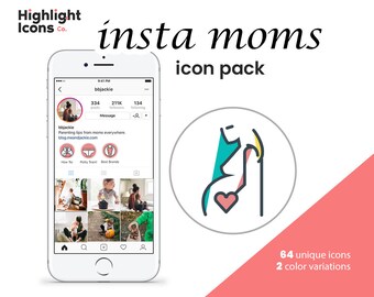 64 Pink Mom Instagram  Highlight Covers Covers Social Media Graphics Highlights Icon