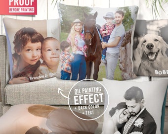 Custom Photo Pillow – Personalized Cushion With Picture, Gift for