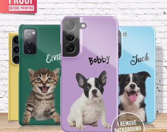 Personalized Pet Photo Samsung Case, Custom Dog Cat Phone Cover, Mother’s Day Gift, Father’s Day Present, Animal Lover Accessory