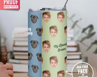 Custom Photo Stainless Steel Tumbler, Personalized Drinkware Gift, Mother’s Day Gift, Father’s Day Gift, Birthday Gift for Him Her
