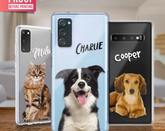 Personalized Pet Photo Samsung Case, Custom Dog Cat Phone Cover, Mother’s Day Gift, Father’s Day Present, Pet Lover Accessory