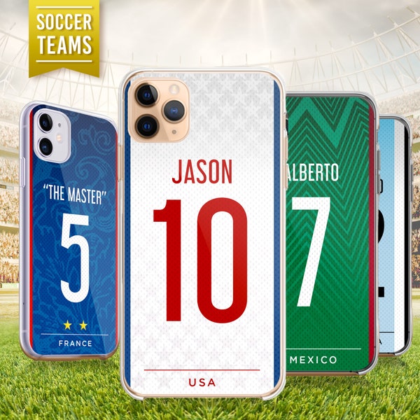 Custom national soccer team iPhone case, world cup personalised soccer team print iphone case, personalized iphone case with name photo case