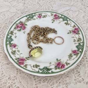 Aynsley Bone China 6 1/8 Side Plate / Pink Wild Roses Green Scrollwork Band / Trinket Dish / Bathroom Soap Dish / Ring Dish / Change Dish image 1