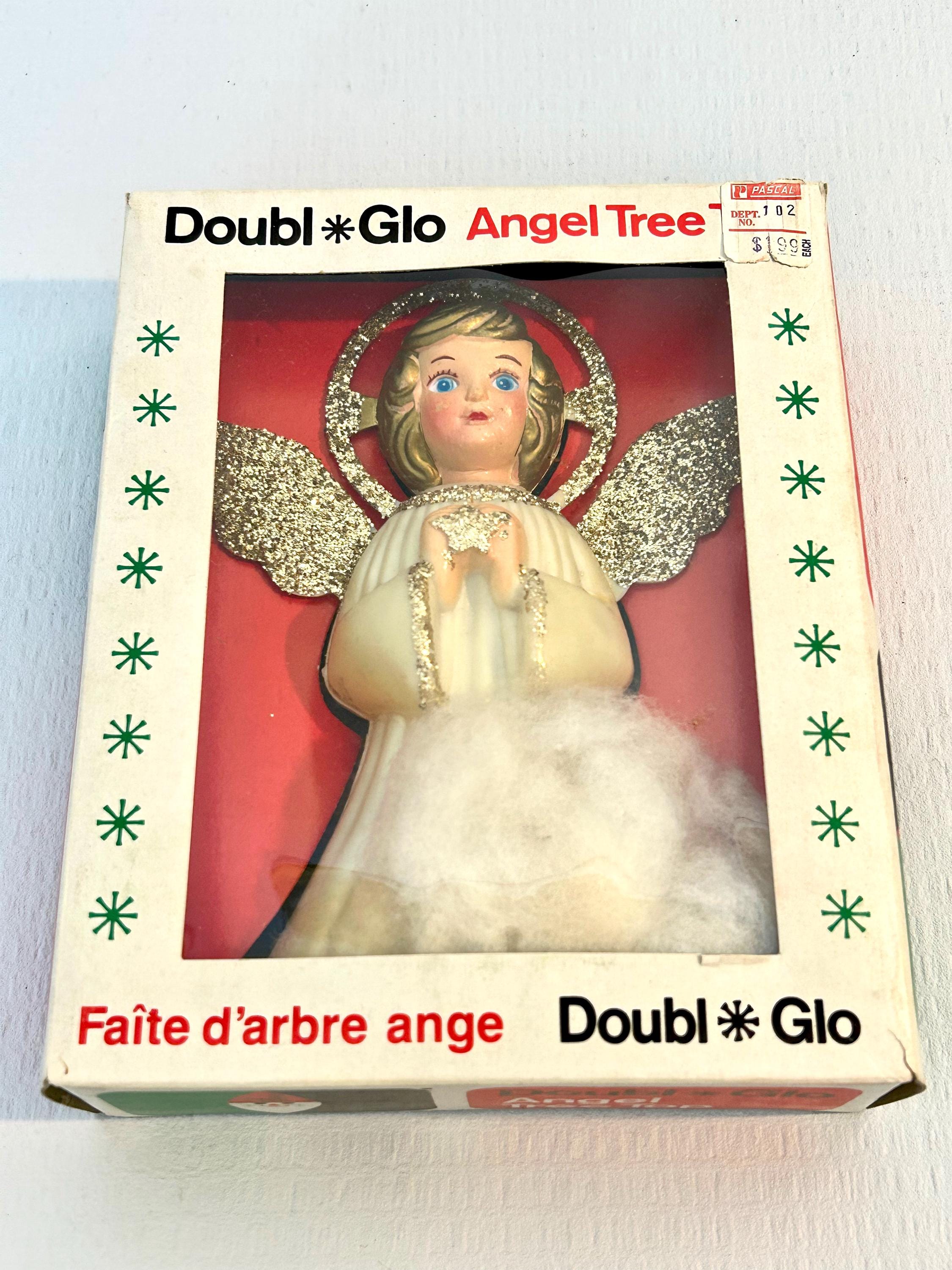 Doubl-glo Angel Tree Top With Original Box / Mid-century Christmas