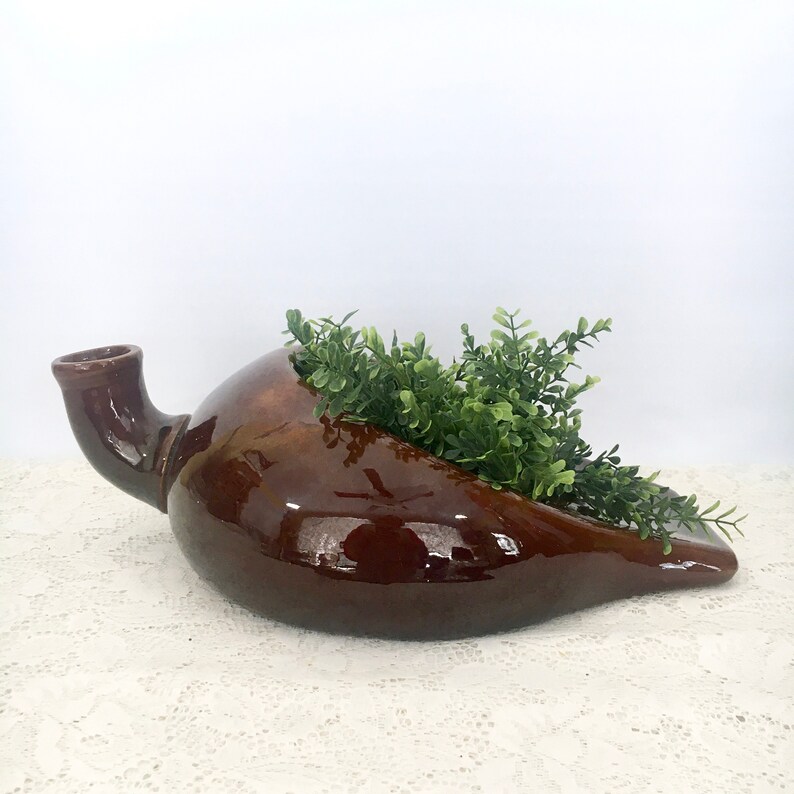 Ceramic Bedpan / Ironstone Urinal / Pottery Bedpan Planter / Etsy