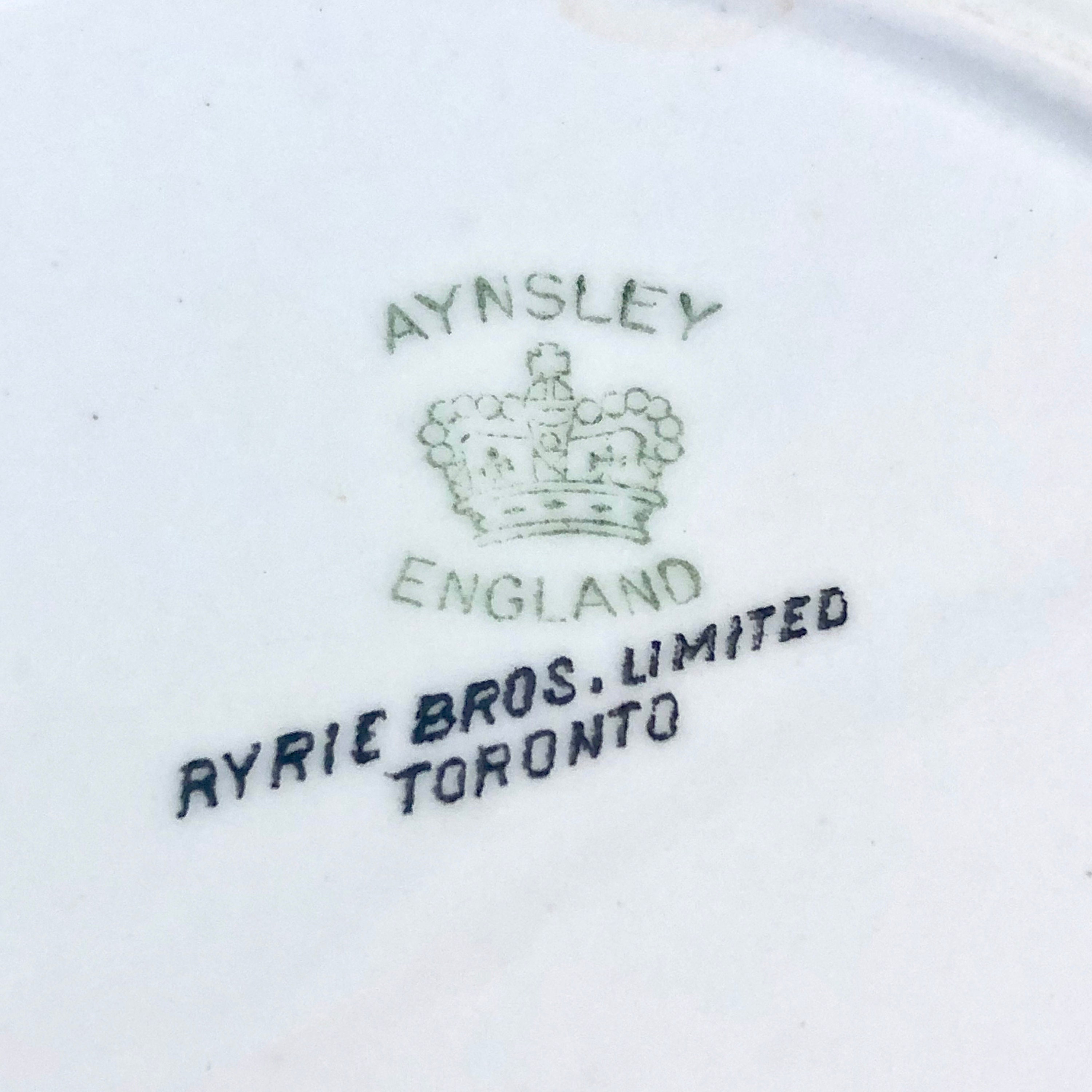 5x Aynsley Pattern 982 Dessert, Side, Luncheon Plates / Pink With