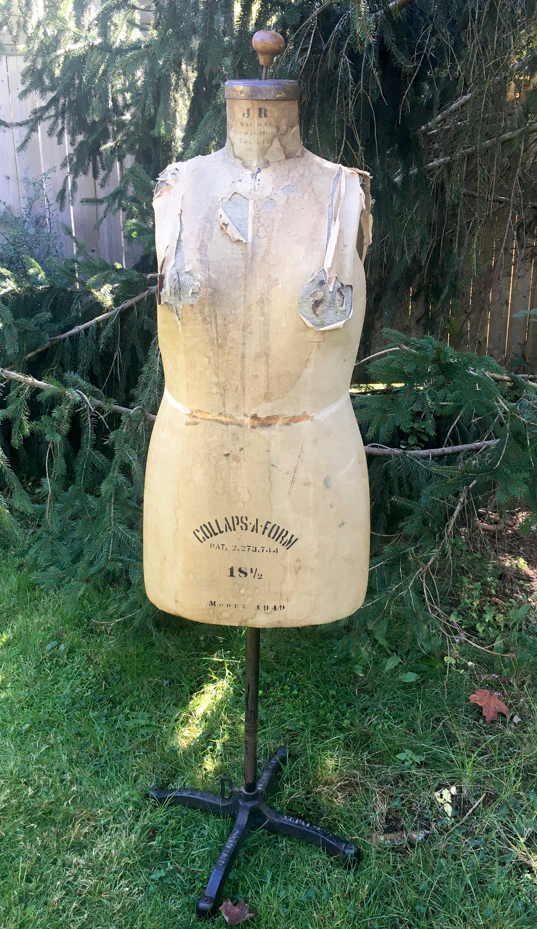 Vintage JR Bauman Normal Model 1949 Inc. / 18 1/2 Mannequin