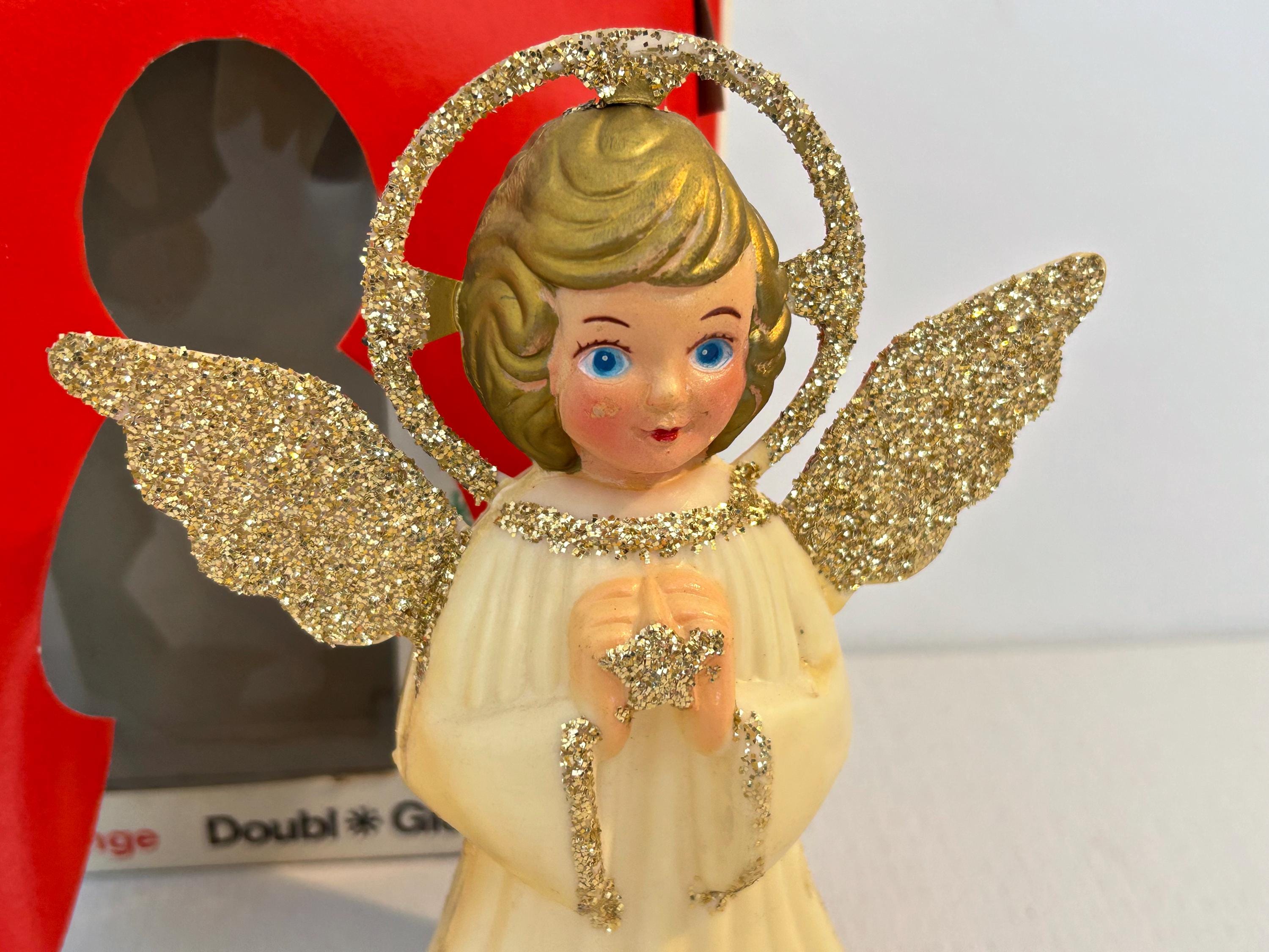 Doubl-glo Angel Tree Top With Original Box / Mid-century Christmas