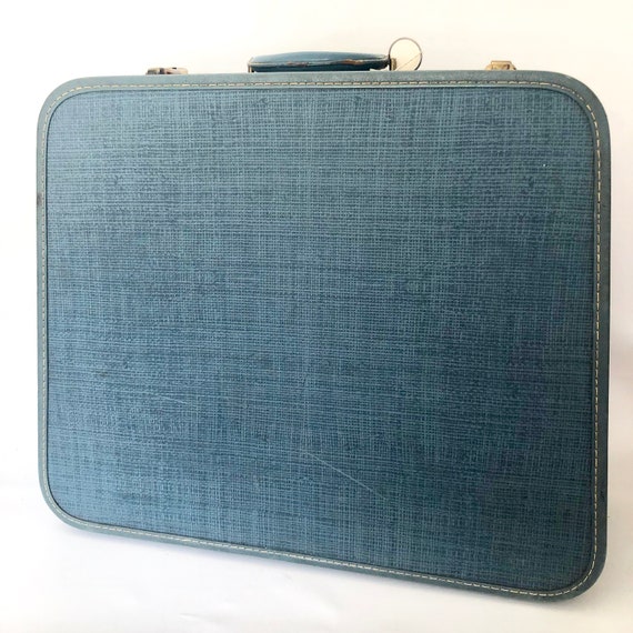 LARGE Baby Blue Hard Sided Suitcase - McBrine Bag… - image 4