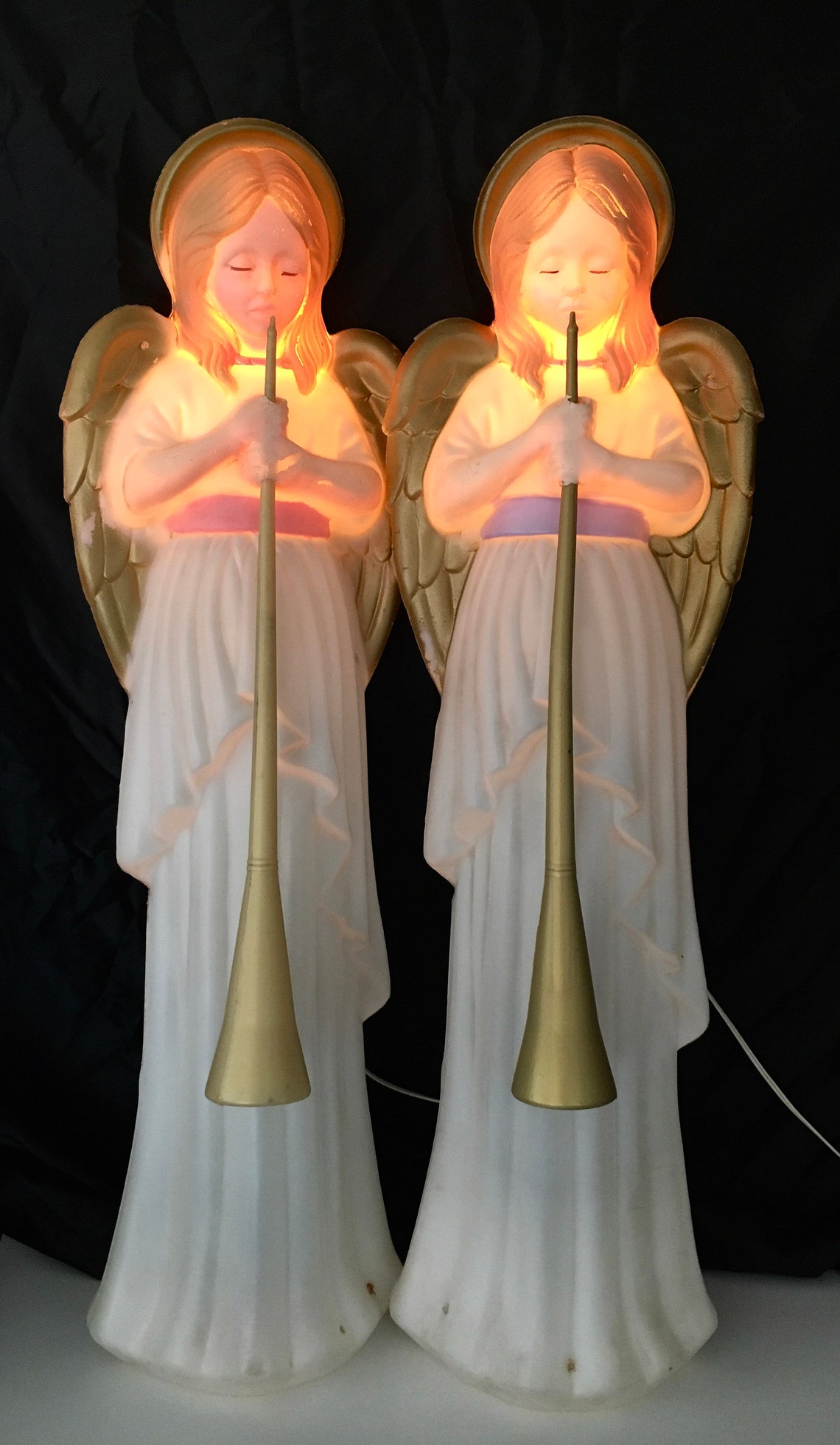 TPI 1990s Trumpeting Angel Blow Mold with Light Etsy