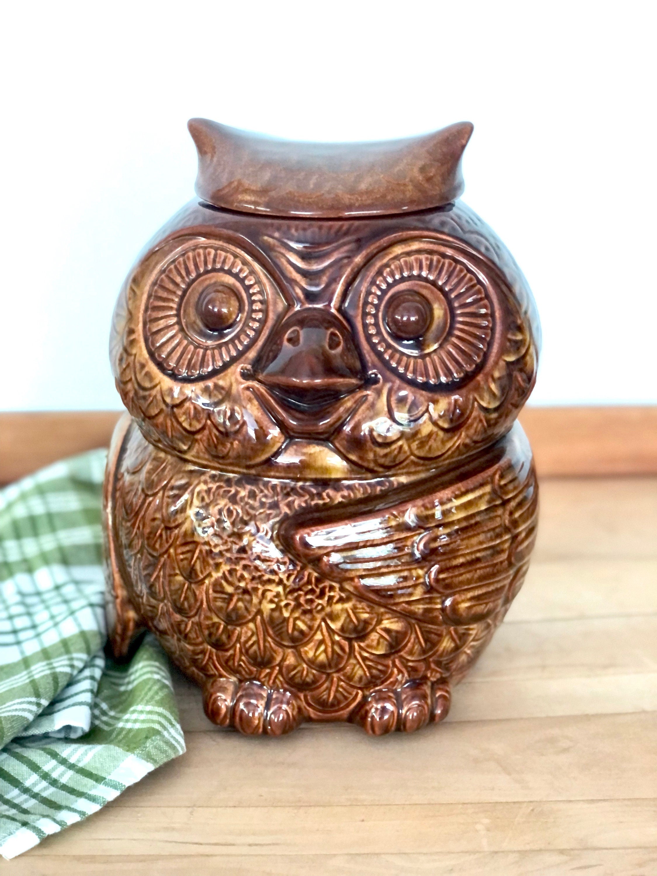 Christmas Owl Cookie Jar