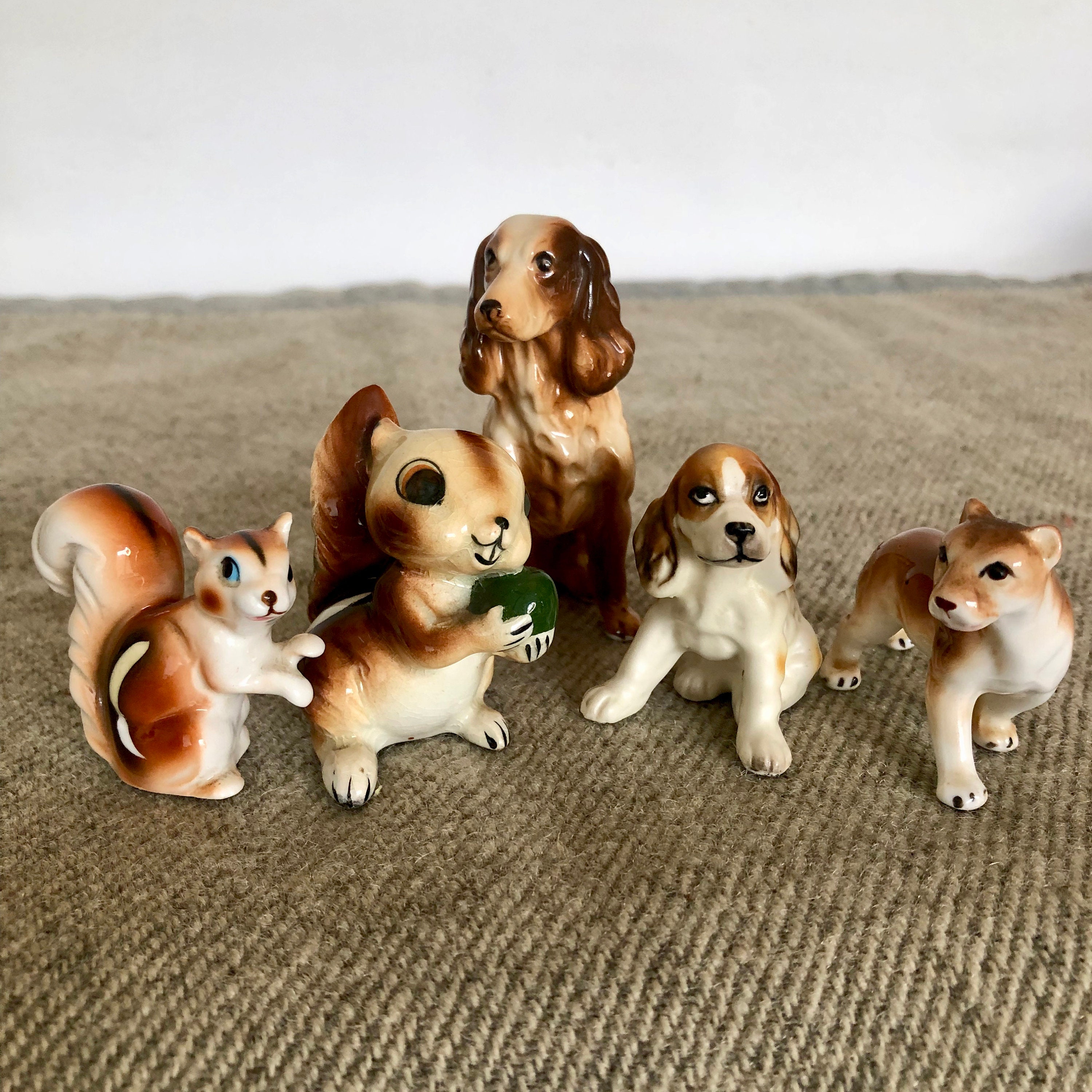 Vintage Miniature Animal Figurines - Etsy