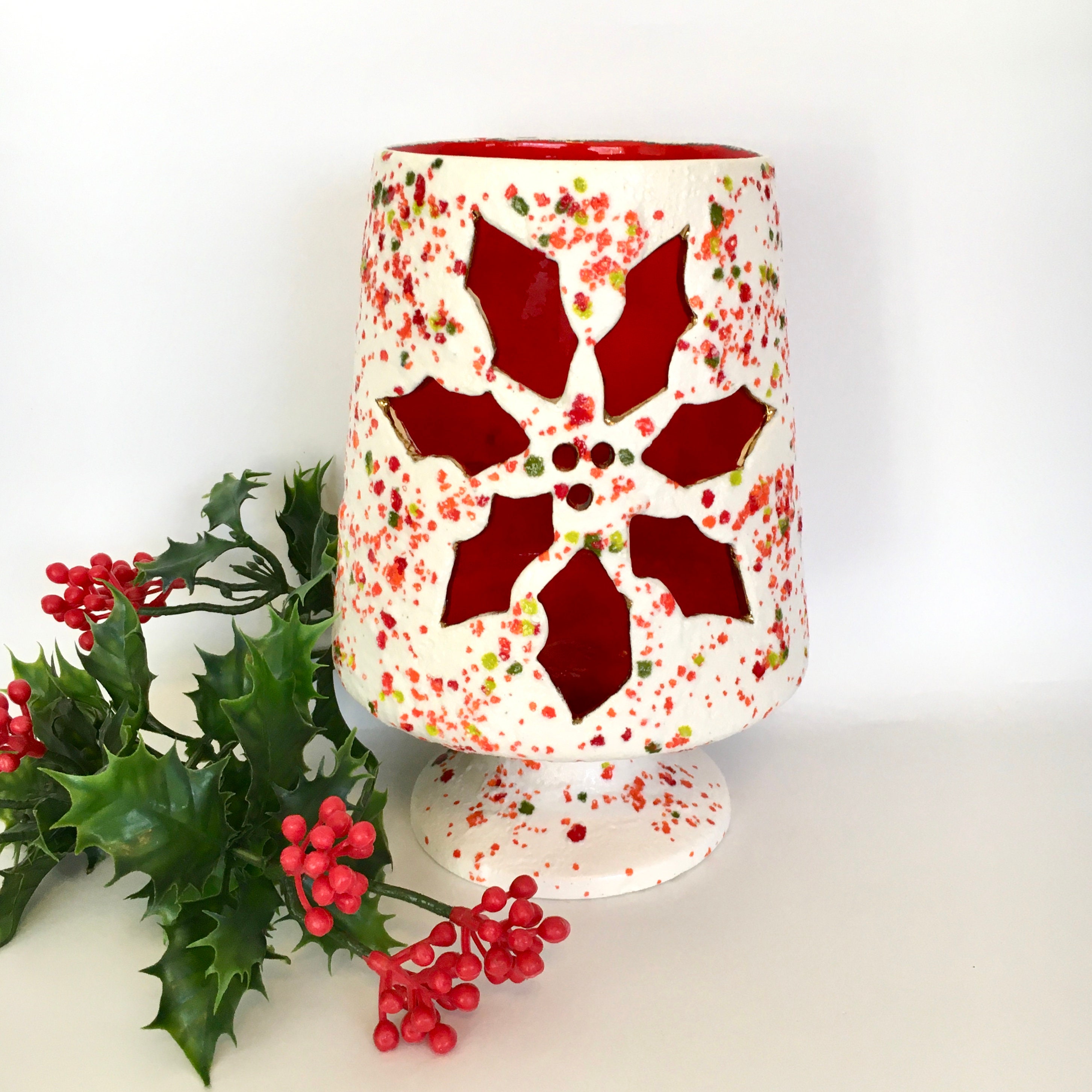 Christmas tea light holder, Christmas candle, Christmas candle holders
