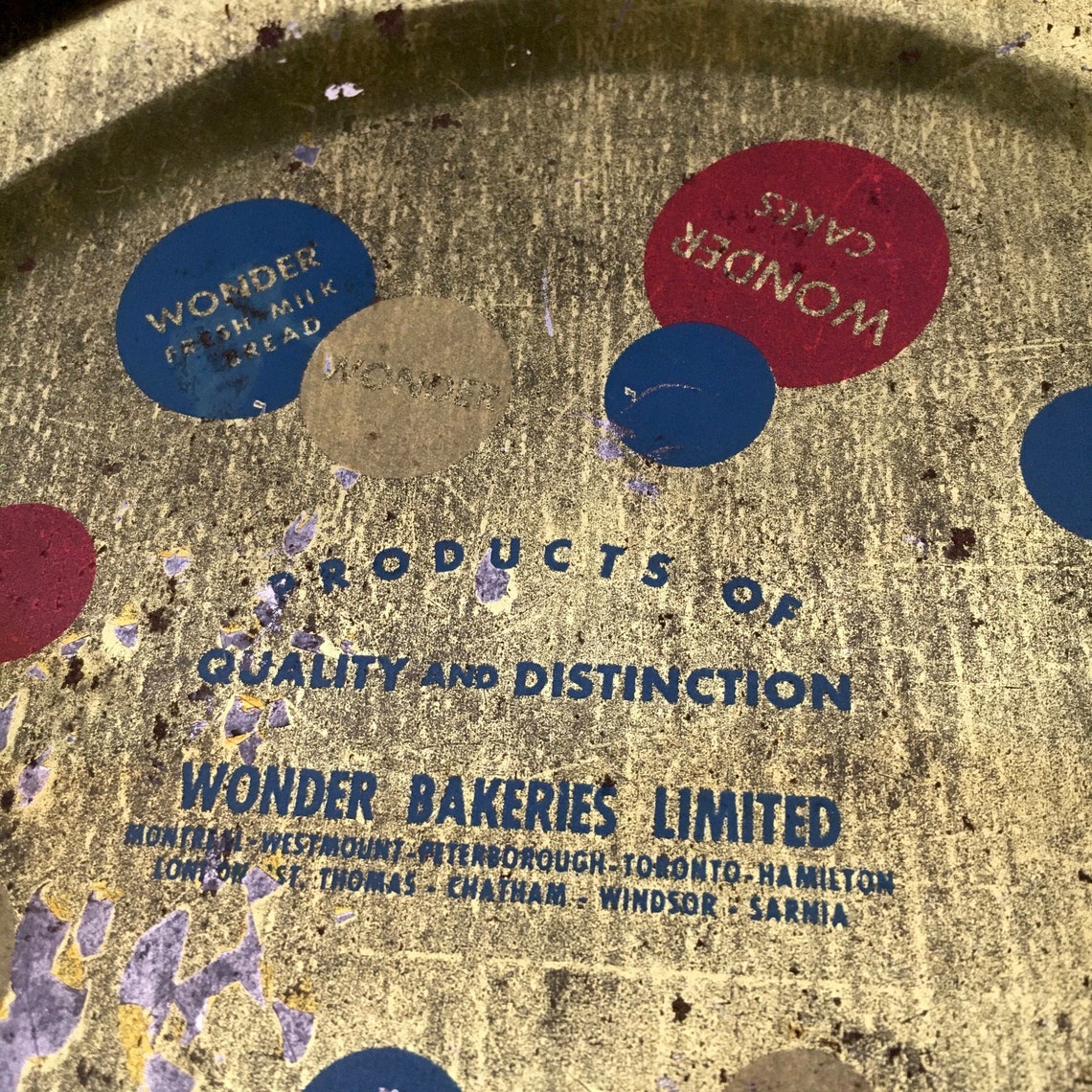 Vintage Wonder Bakeries Fruit Cake / Collectible Tin / Wonder Etsy