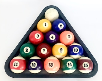 Vintage Pool Balls / Billiard Balls / Stripes & Solids / Game Room Decor / Man Cave Decor / Repurposed Pool Balls / Choose Your Lucky Number