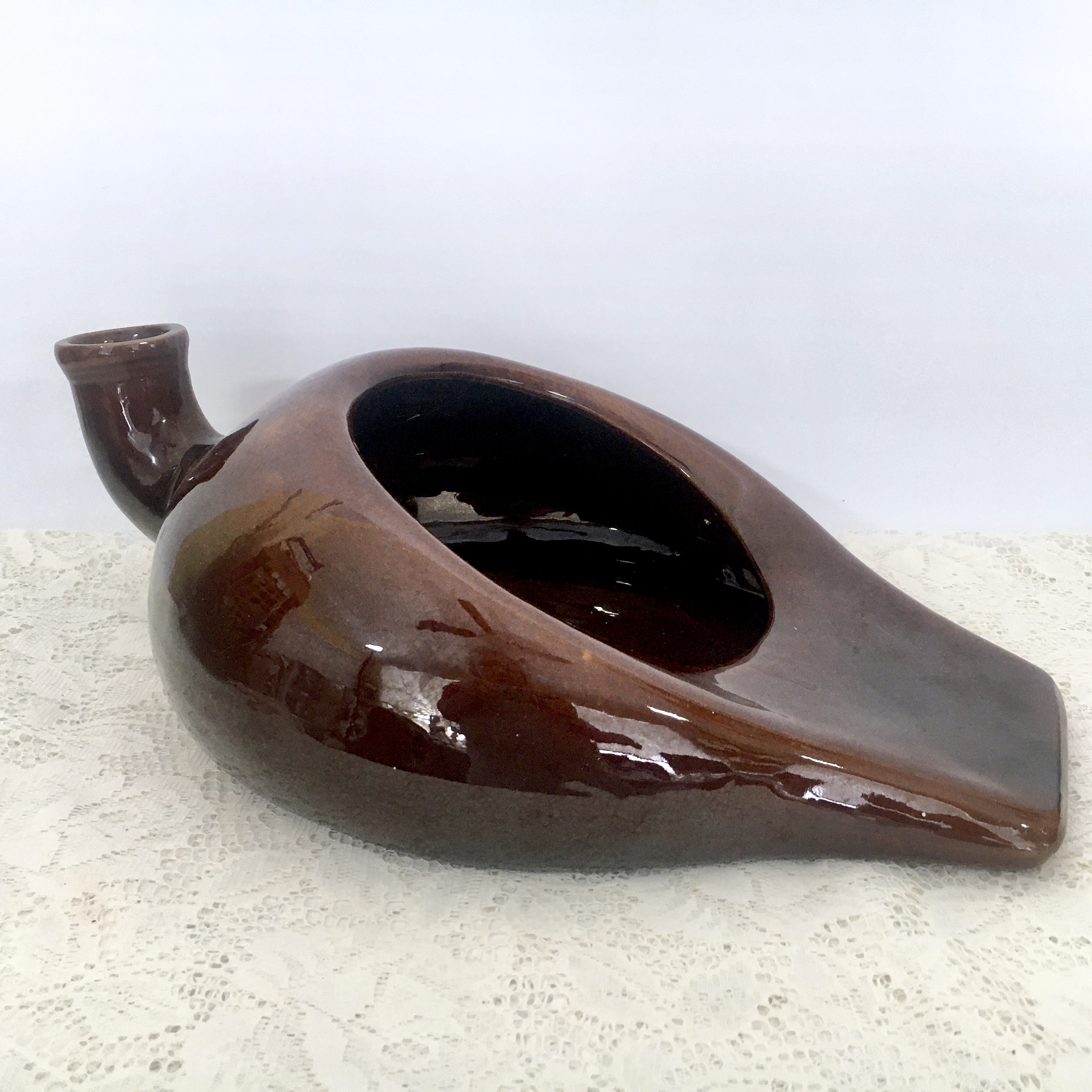 Ceramic Bedpan / Ironstone Urinal / Pottery Bedpan Planter / Etsy