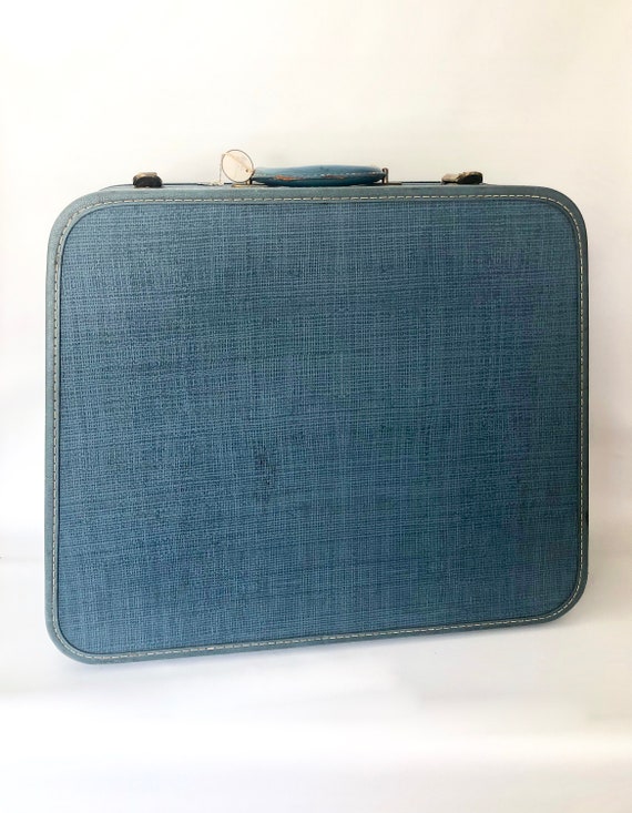 LARGE Baby Blue Hard Sided Suitcase - McBrine Bag… - image 3