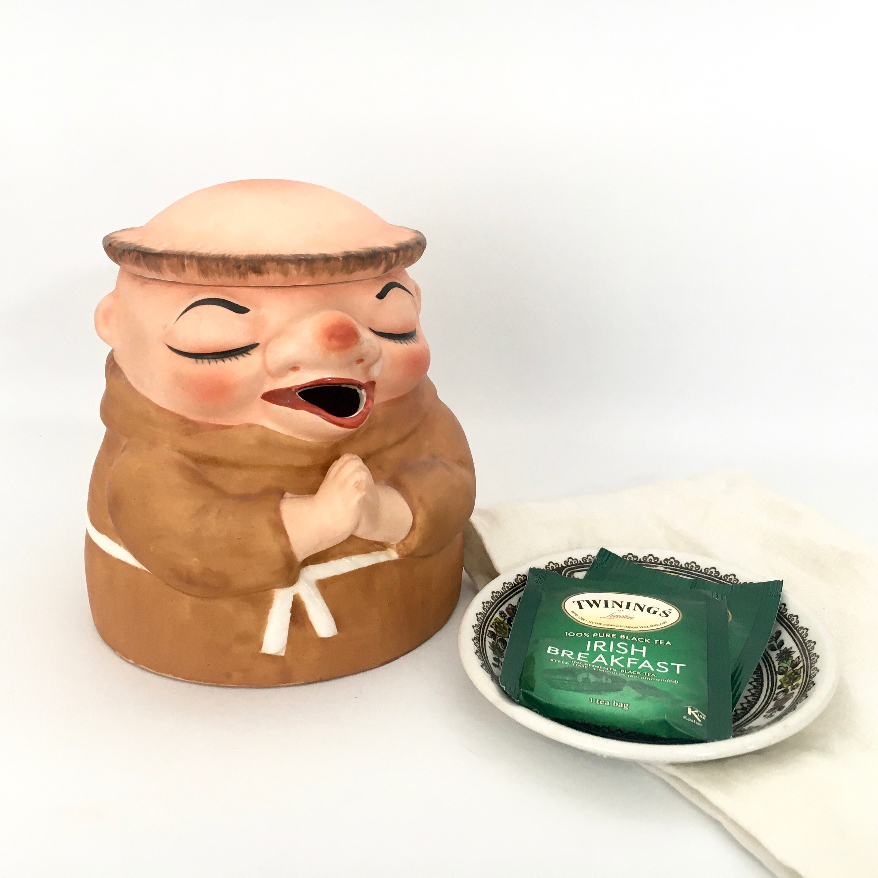 ESD Friar Tuck Teapot / Praying Red Nose Monk Teapot / Lefton Etsy