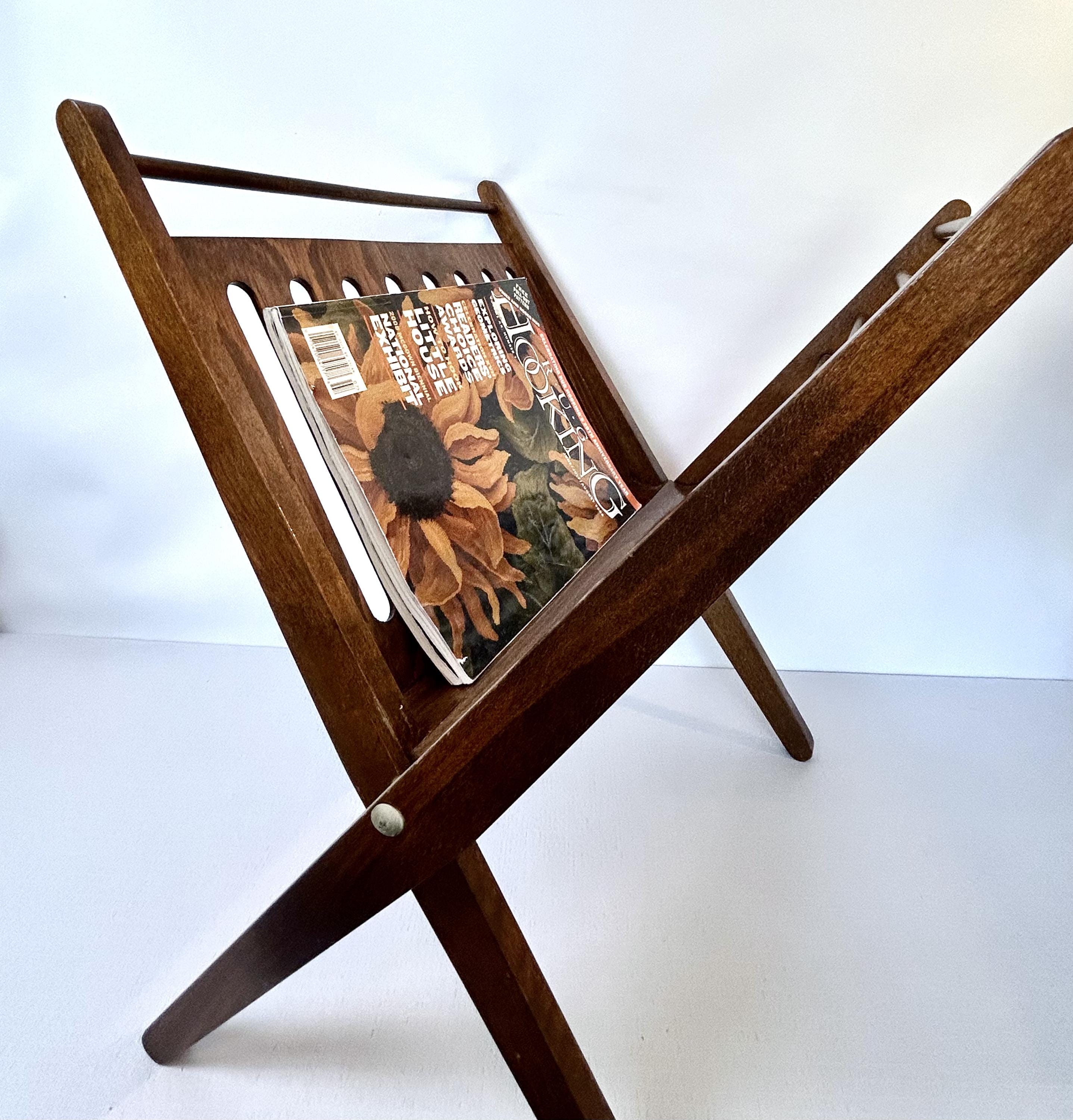 Mid Century Magazine Rack - Etsy